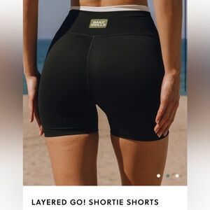 Daily Drills Layered Go Shortie Shorts, M